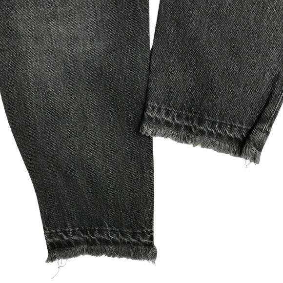 AGOLDE Jamie Straight Void Washed Black High Rise Slim Leg Cropped Denim Jean 24 - Picture 8 of 11